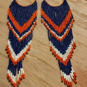 Hand Beaded Team Spirit Earrings